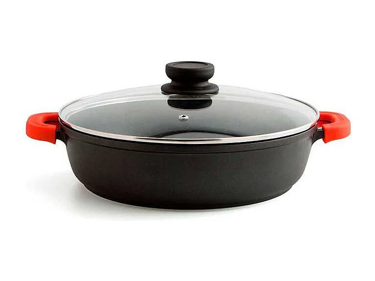 Tartera Intense Quid asas de baquelita negro/rojo Ø28x7,5 cm