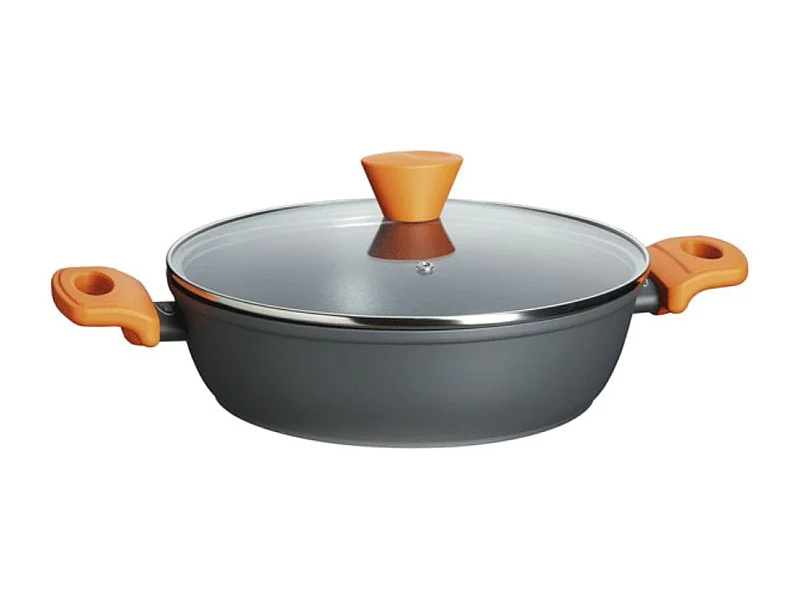 Set de 2 cacerolas Wind antiadherente aluminio naranja Ø26/Ø28 cm