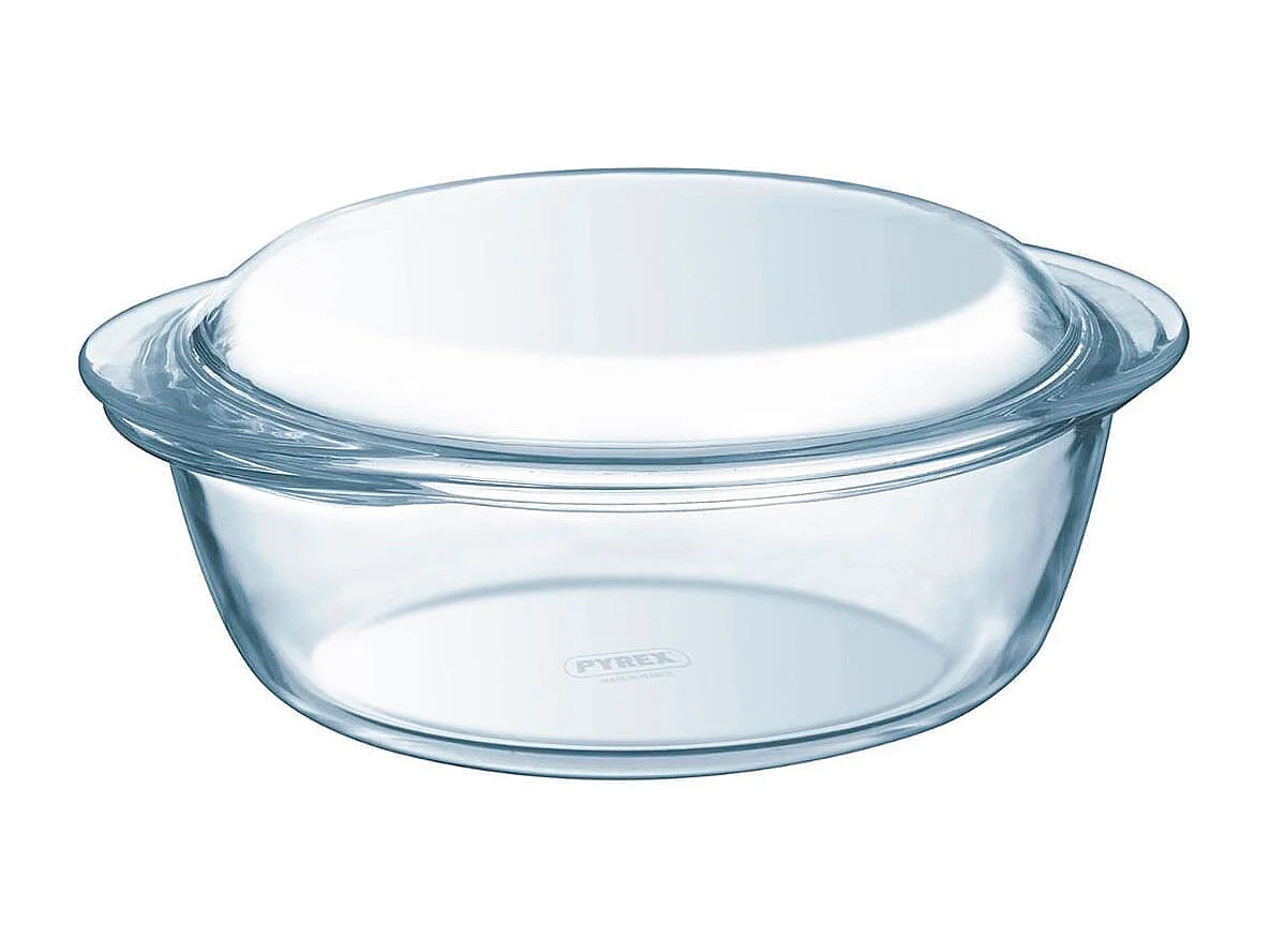 Cacerola de vidrio Essentials Pyrex forma redonda con tapa 2,1L