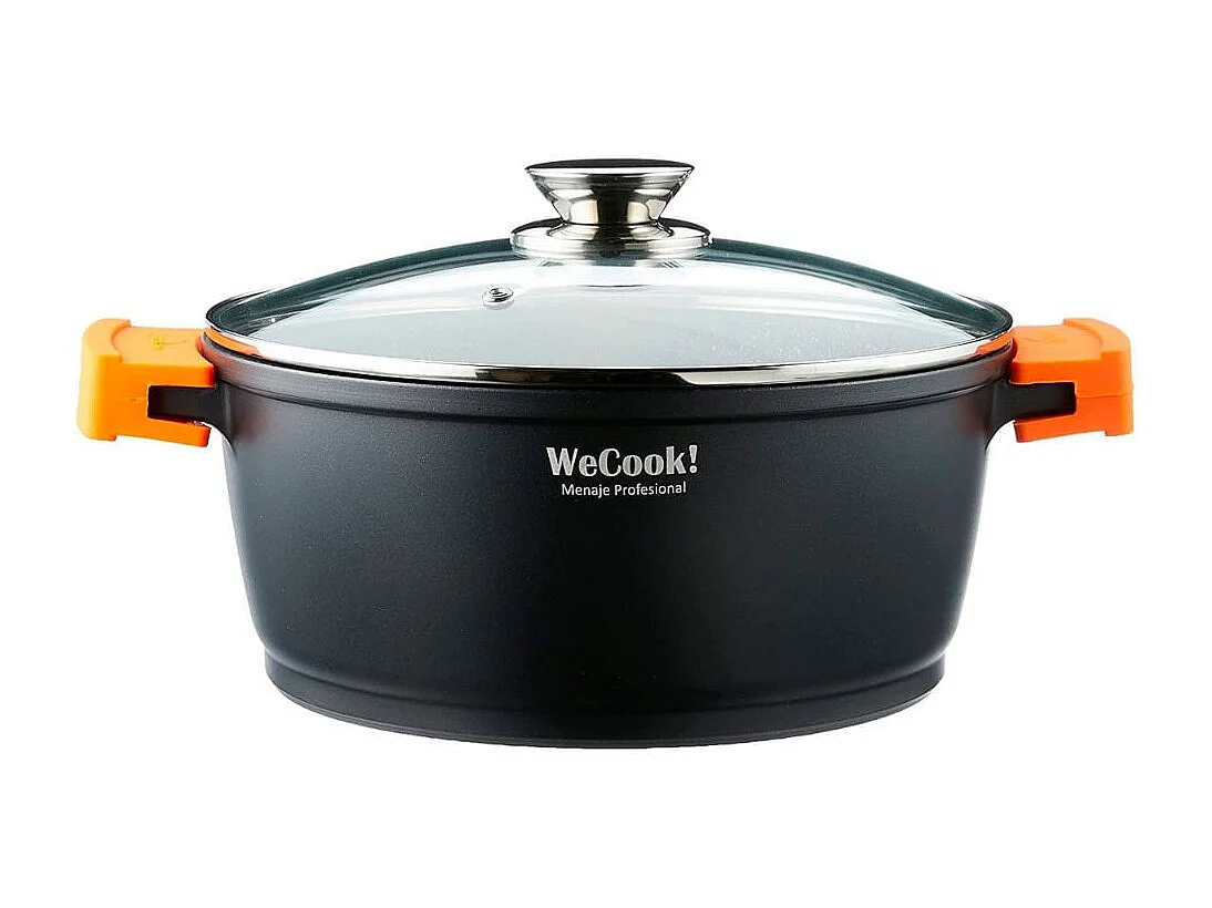 Cazuela alta inducción Wecook Ecochef aluminio fundido negro Ø28 cm