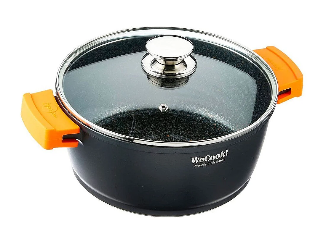 Cazuela alta inducción Wecook Ecochef aluminio fundido negro Ø28 cm