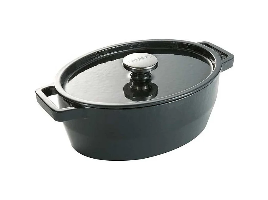 Cacerola Slow Cook Pyrex 5,8L hierro fundido gris Ø33 cm