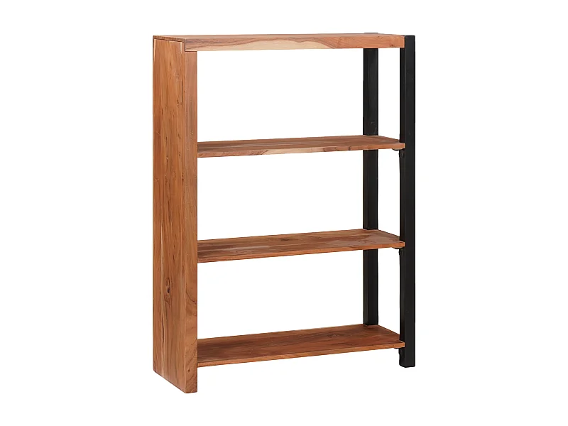 Bibliothèque | Etagère de rangement | Meuble de rangement 80 x 30 x 110 cm Bois d'Acacia Massif