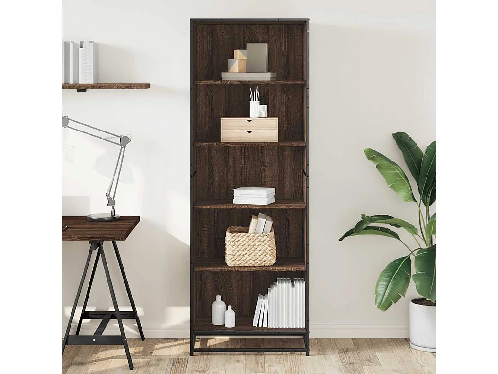Libreria | Scaffale | Mobile di stoccaggio Rovere Marrone 60x35x170,5 cm in Truciolato
