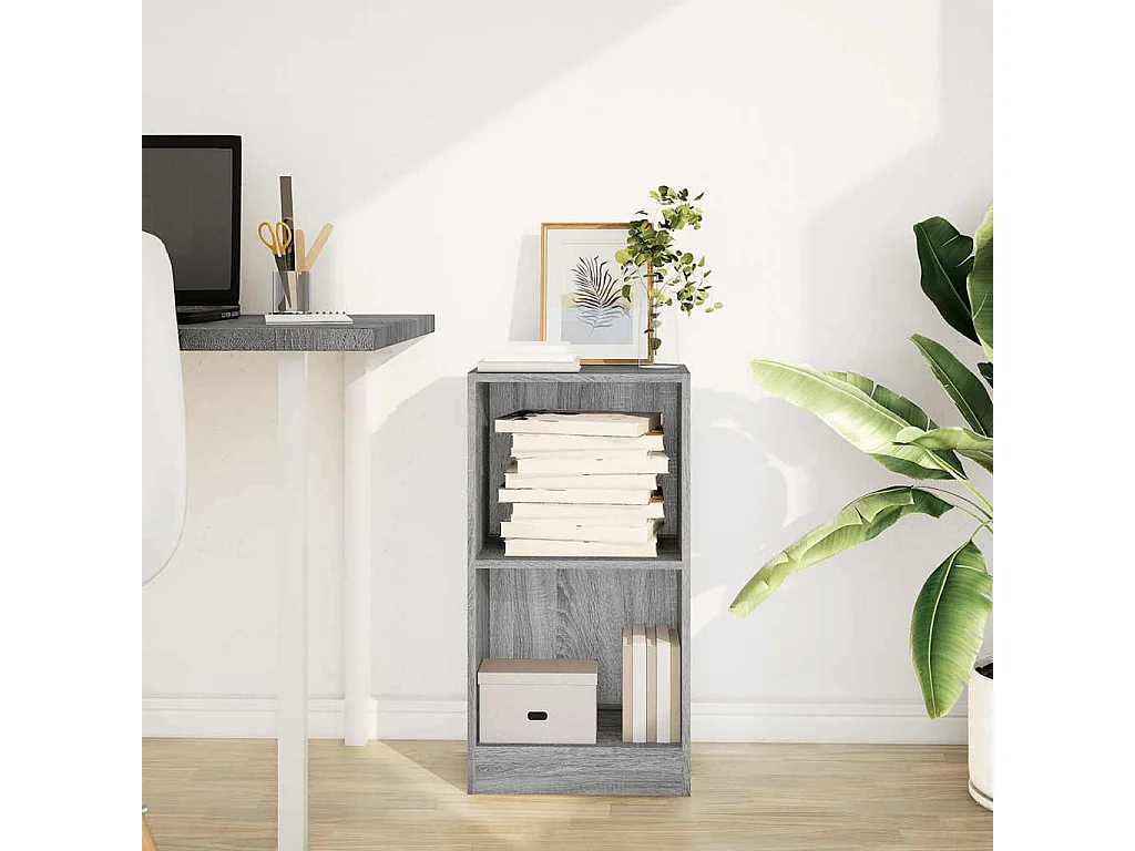 Bibliothèque | Etagère de rangement | Meuble de rangement sonoma gris 40x24x76 cm bois d'ingénierie