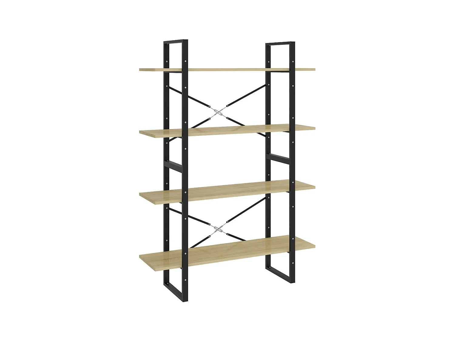 Bibliothèque | Etagère de rangement | Meuble de rangement à 4 niveaux chêne sonoma bois d'ingénierie