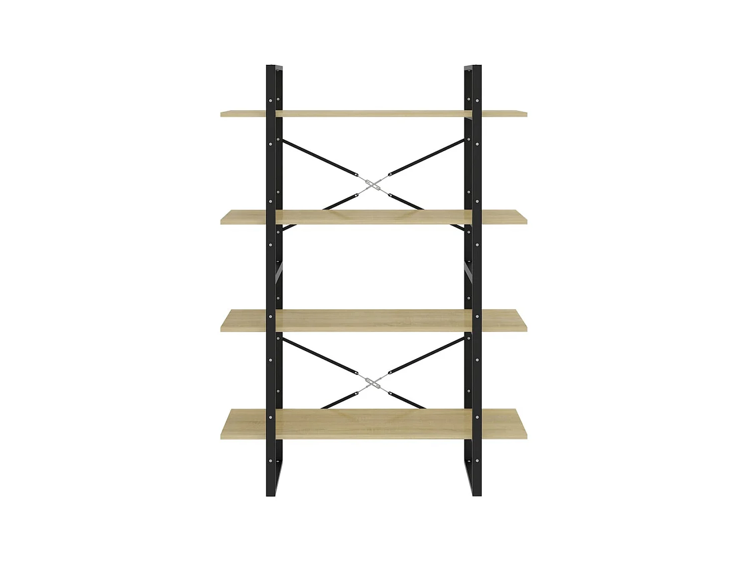 Bibliothèque | Etagère de rangement | Meuble de rangement à 4 niveaux chêne sonoma bois d'ingénierie