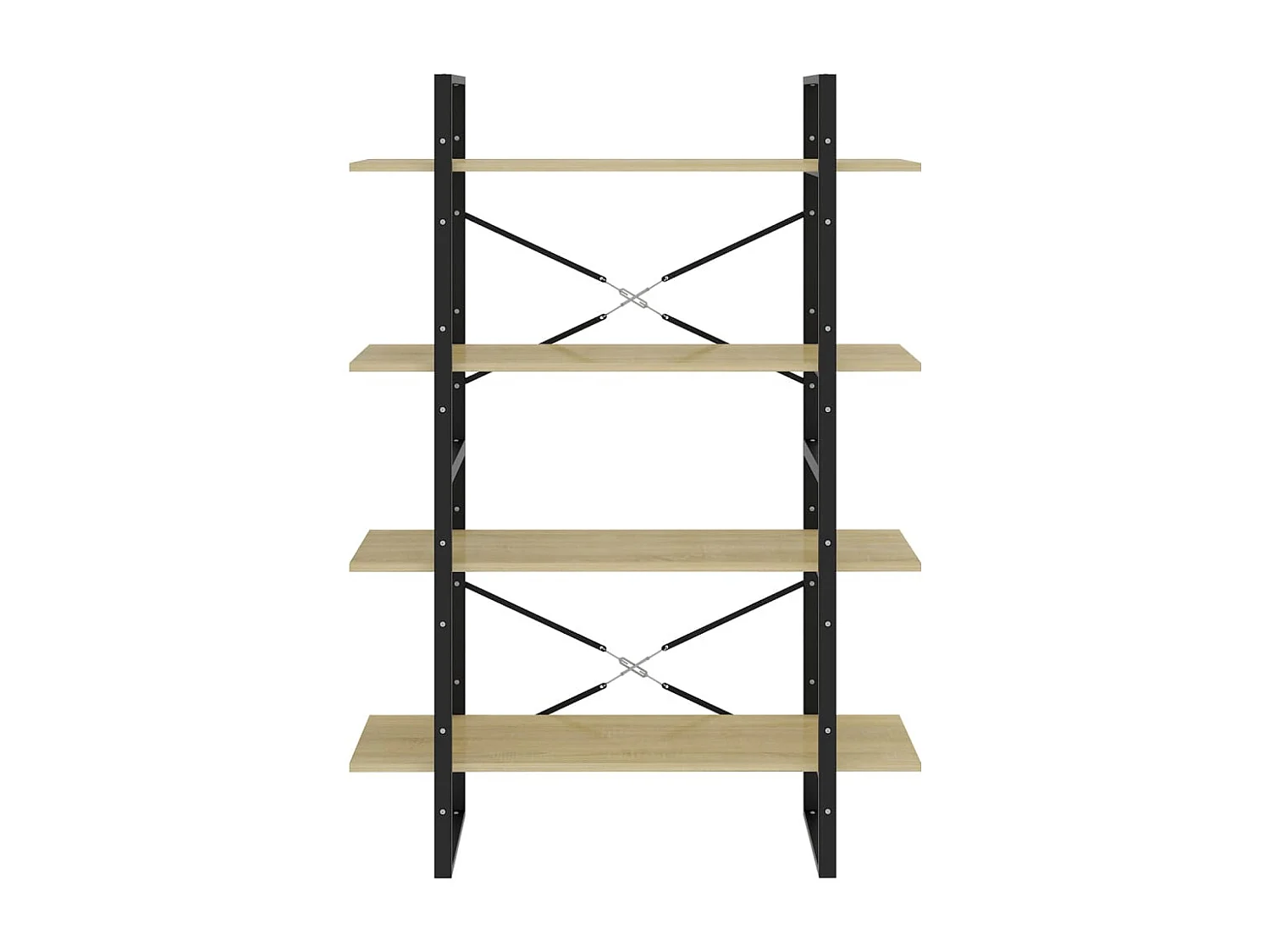 Libreria | Scaffale | Mobile di stoccaggio 4 Ripiani Rovere Sonoma 100x30x140cm Legno Multistrato