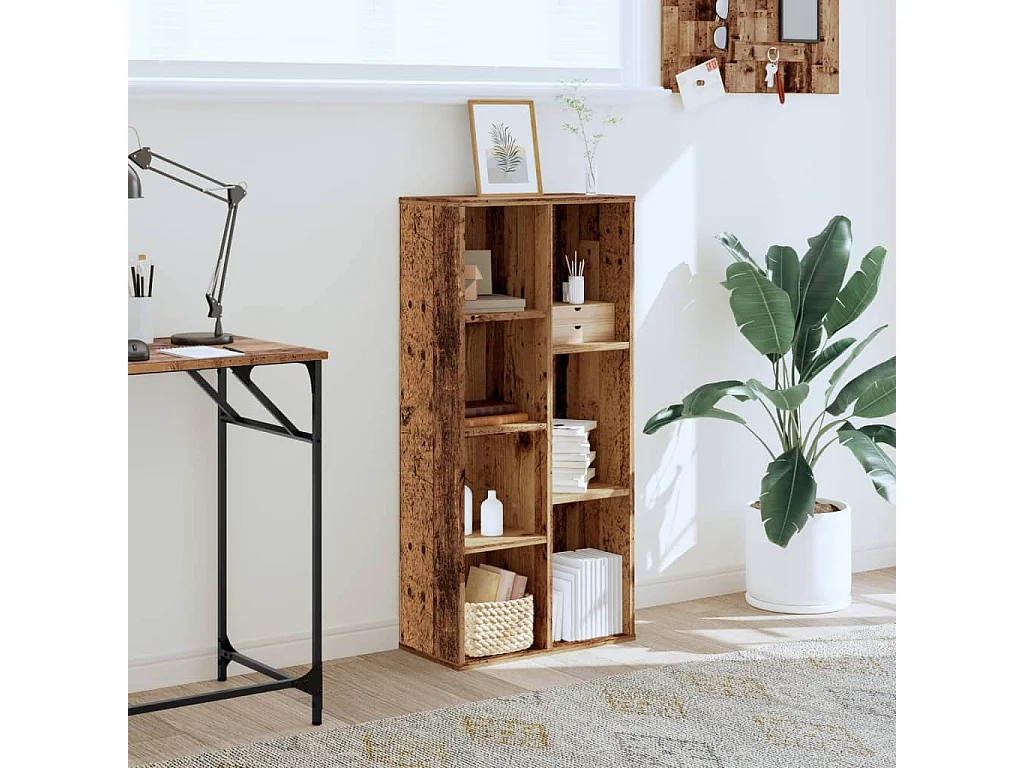 Bibliothèque | Etagère de rangement | Meuble de rangement vieux bois 50x25x105 cm bois d'ingénierie