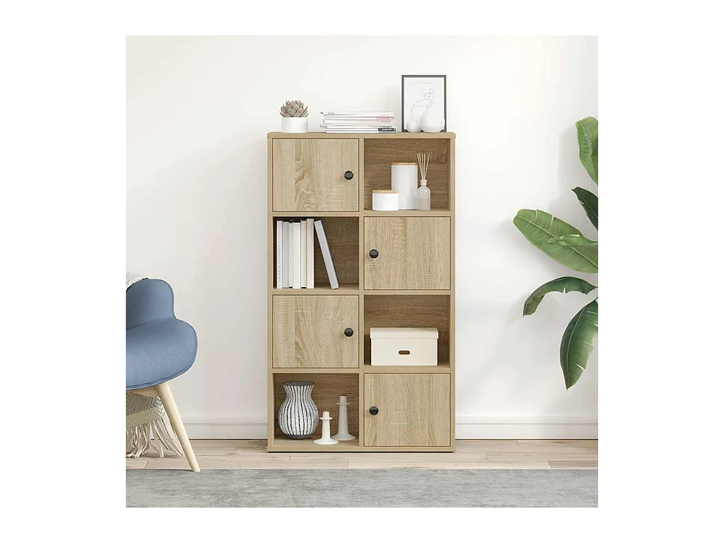 Bibliothèque | Etagère de rangement | Meuble de rangement chêne sonoma 60x24x101,5 cm bois d'ingénierie