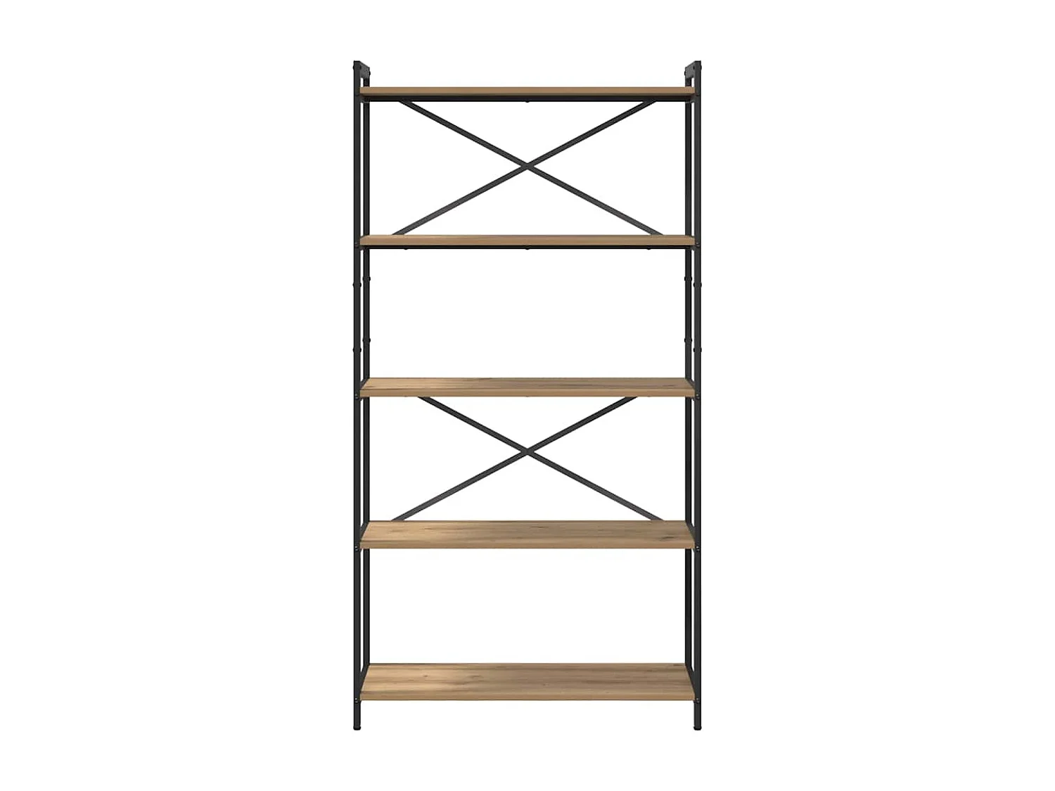 Bibliothèque | Etagère de rangement | Meuble de rangement chêne artisanal 80 x 30 x 153 cm Bois d'ingénierie