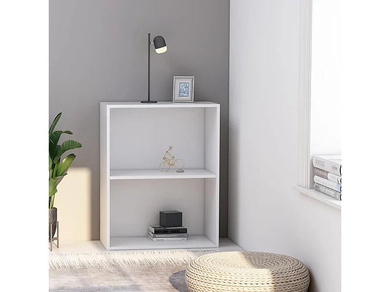 Bibliothèque | Etagère de rangement | Meuble de rangement blanc 60x30x76,5 cm bois d'ingénierie