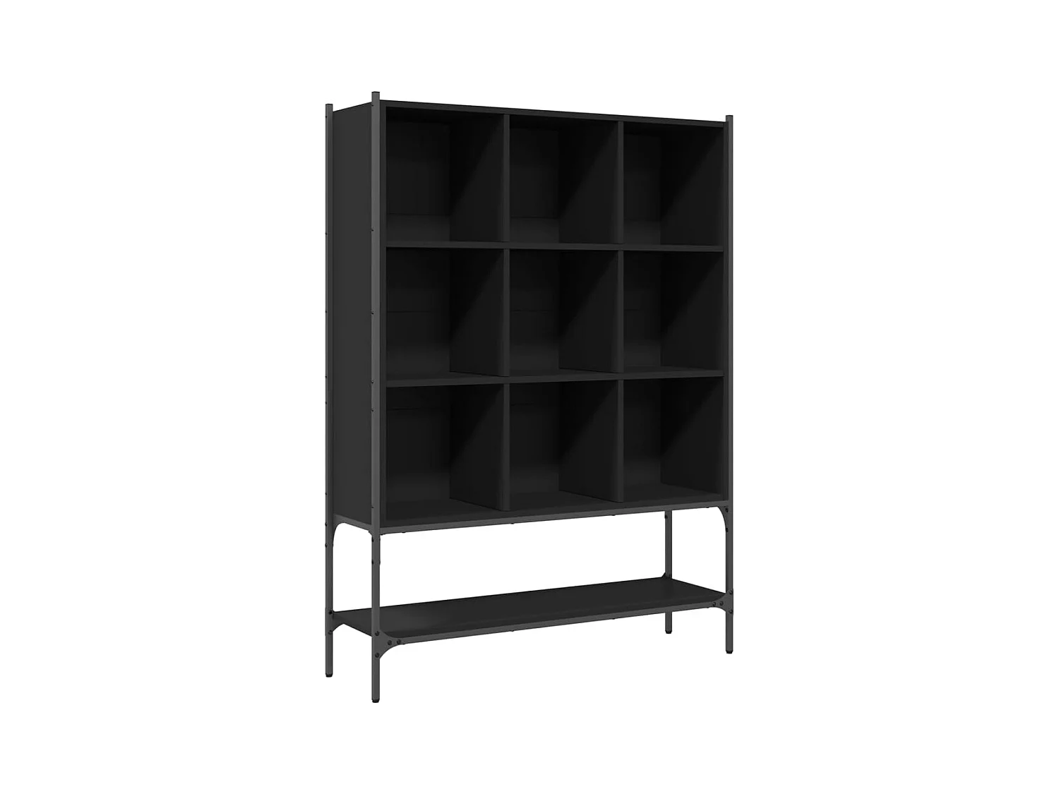 Libreria | Scaffale | Mobile di stoccaggio Nera 102x30x141,5 cm in Legno Multistrato