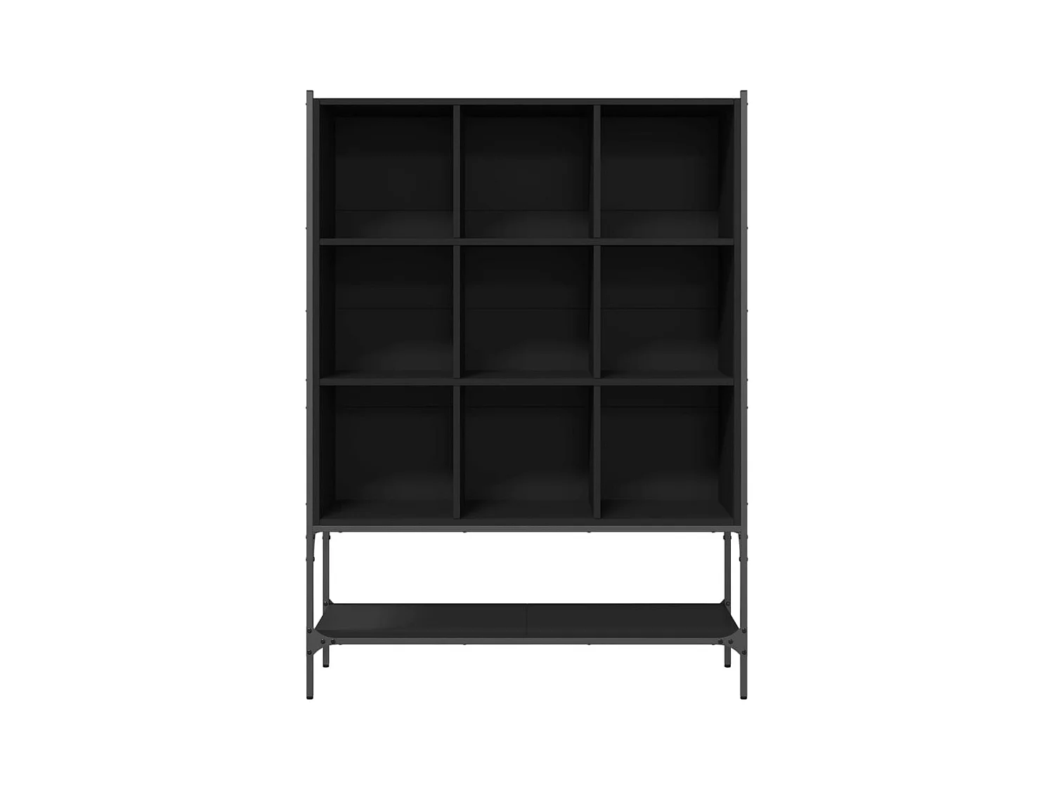 Libreria | Scaffale | Mobile di stoccaggio Nera 102x30x141,5 cm in Legno Multistrato