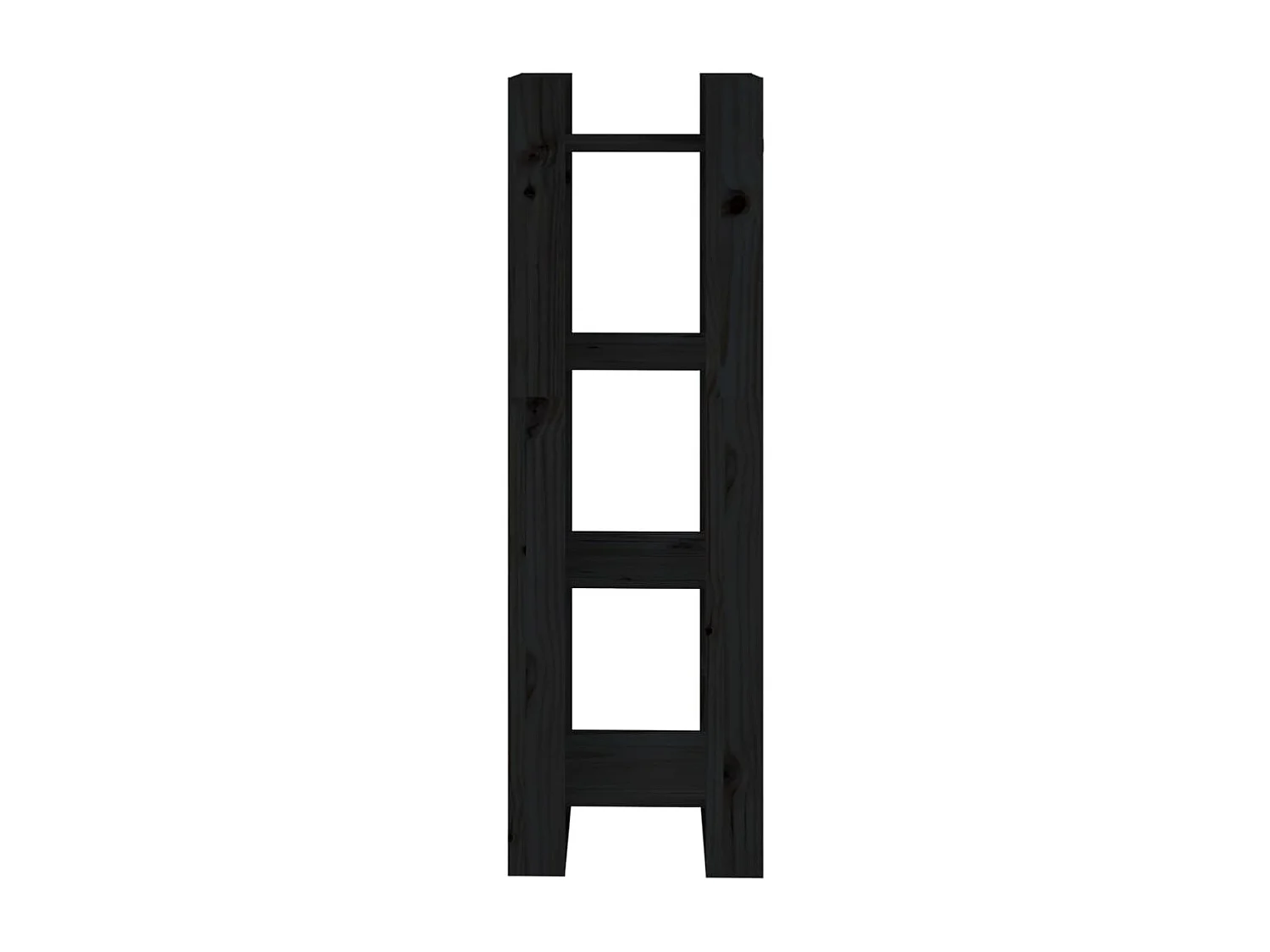 Bibliothèque | Etagère de rangement | Meuble de rangement Noir 41x35x125 cm Pin massif