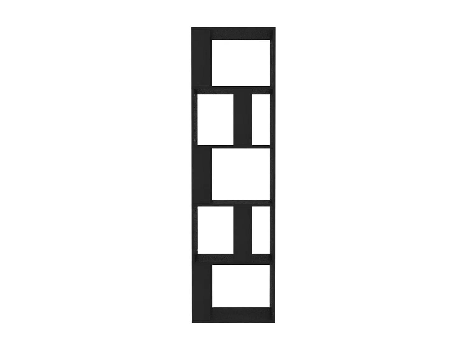 Libreria | Scaffale | Mobile di stoccaggio Divisorio Nero 45x24x159 cm in Legno Multistrato