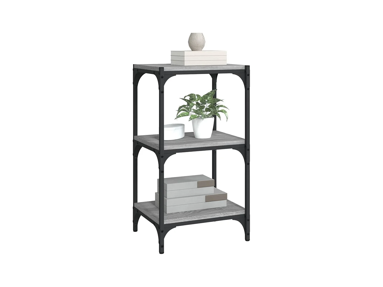 Bibliothèque | Etagère de rangement | Meuble de rangement Sonoma gris 40x33x70,5 cm Bois d'ingénierie acier