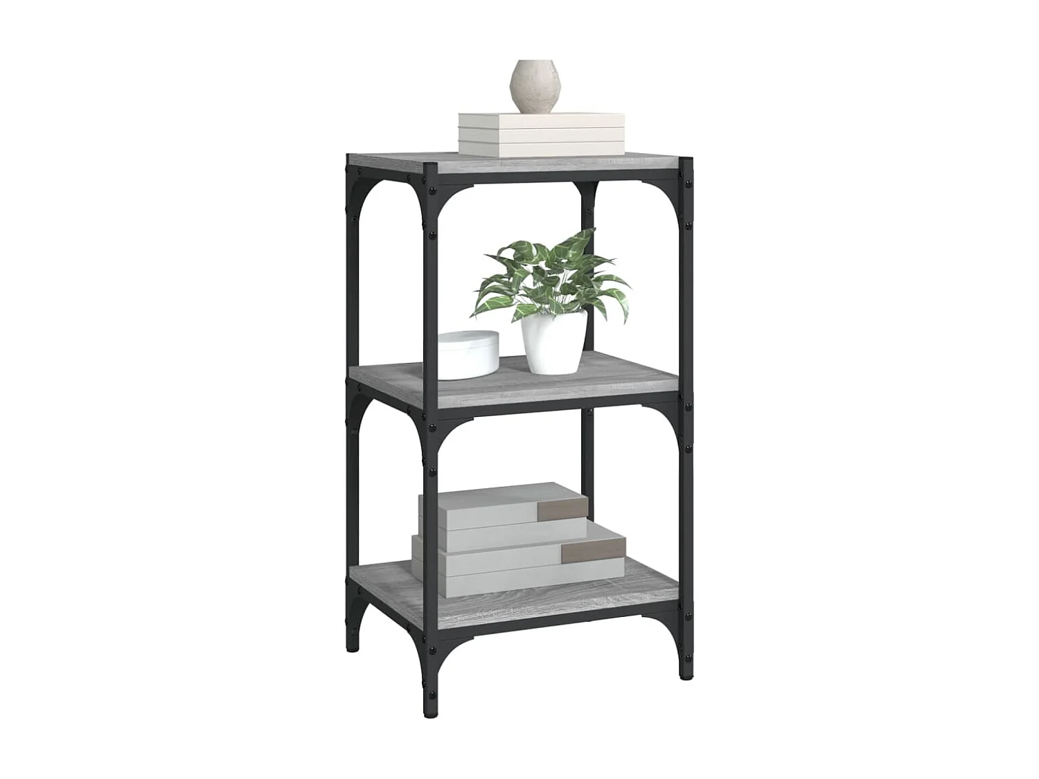 Bibliothèque | Etagère de rangement | Meuble de rangement Sonoma gris 40x33x70,5 cm Bois d'ingénierie acier