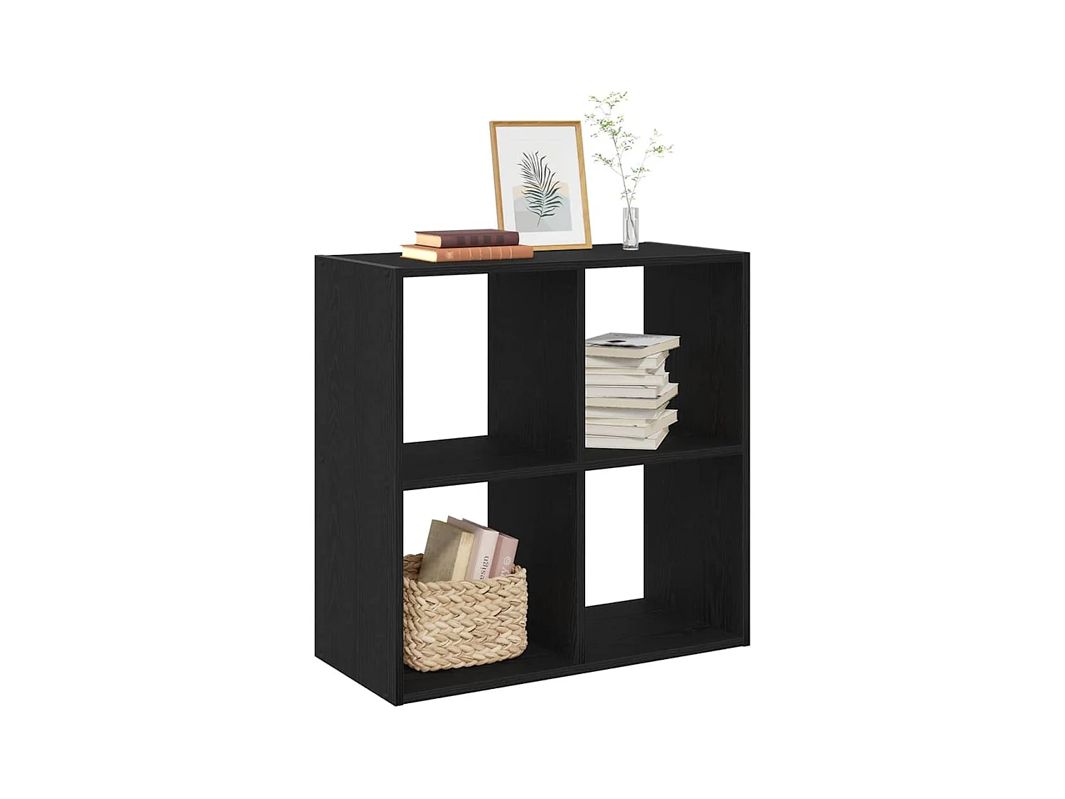 Bibliothèque | Etagère de rangement | Meuble de rangement Chêne Noir 68,5x32x68,5 cm Bois d'ingénierie