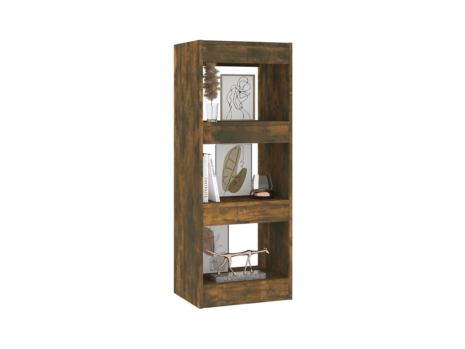 Bibliothèque | Etagère de rangement | Meuble de rangement Chêne fumé Bois d'ingénierie