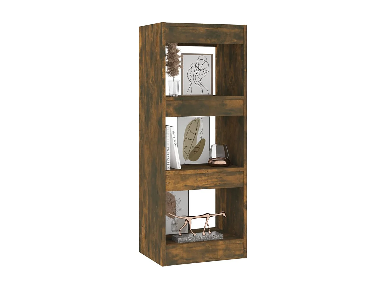 Bibliothèque | Etagère de rangement | Meuble de rangement Chêne fumé Bois d'ingénierie