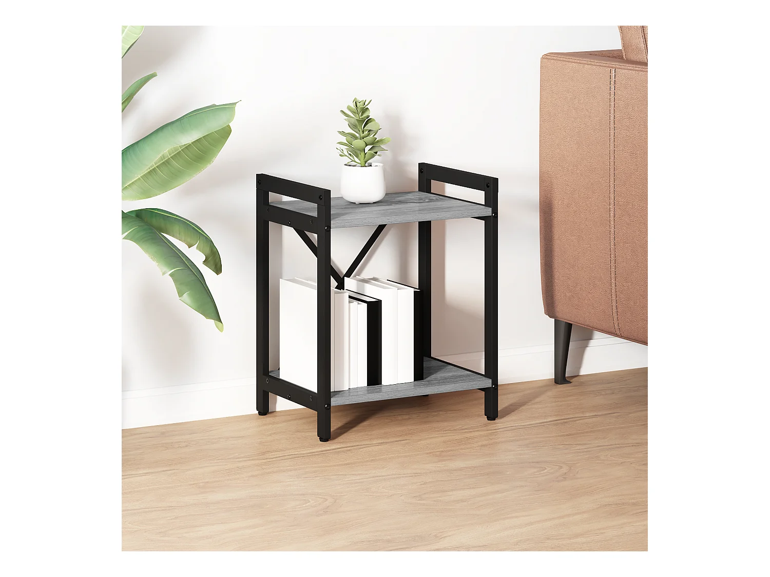 Bibliothèque | Etagère de rangement | Meuble de rangement Sonoma gris 40 x 30 x 48.5 cm Bois d'ingénierie