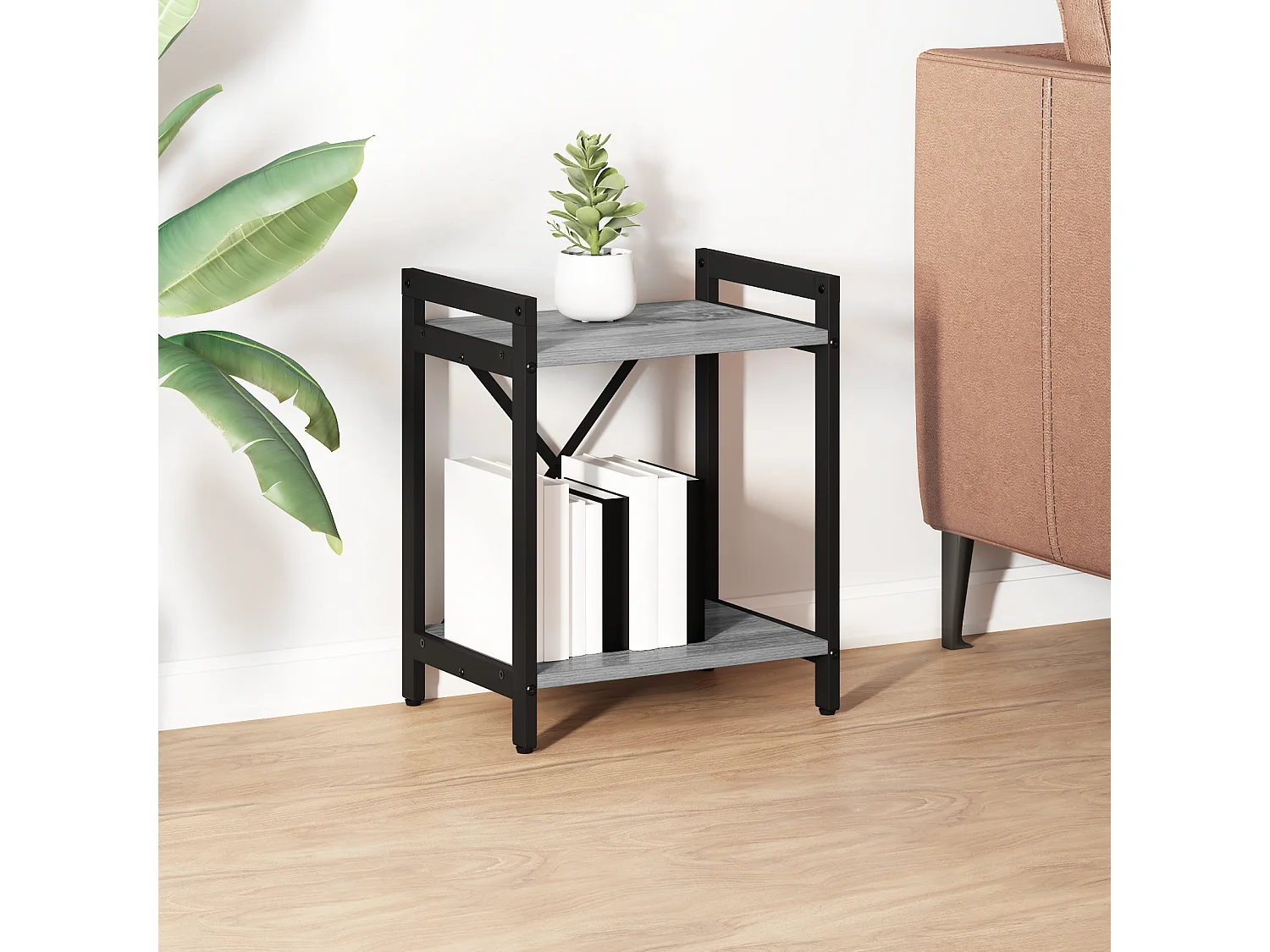 Bibliothèque | Etagère de rangement | Meuble de rangement Sonoma gris 40 x 30 x 48.5 cm Bois d'ingénierie