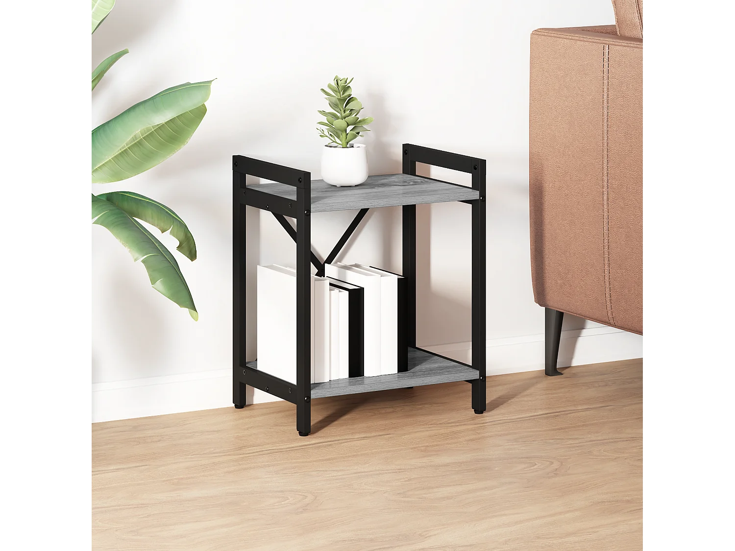 Bibliothèque | Etagère de rangement | Meuble de rangement Sonoma gris 40 x 30 x 48.5 cm Bois d'ingénierie