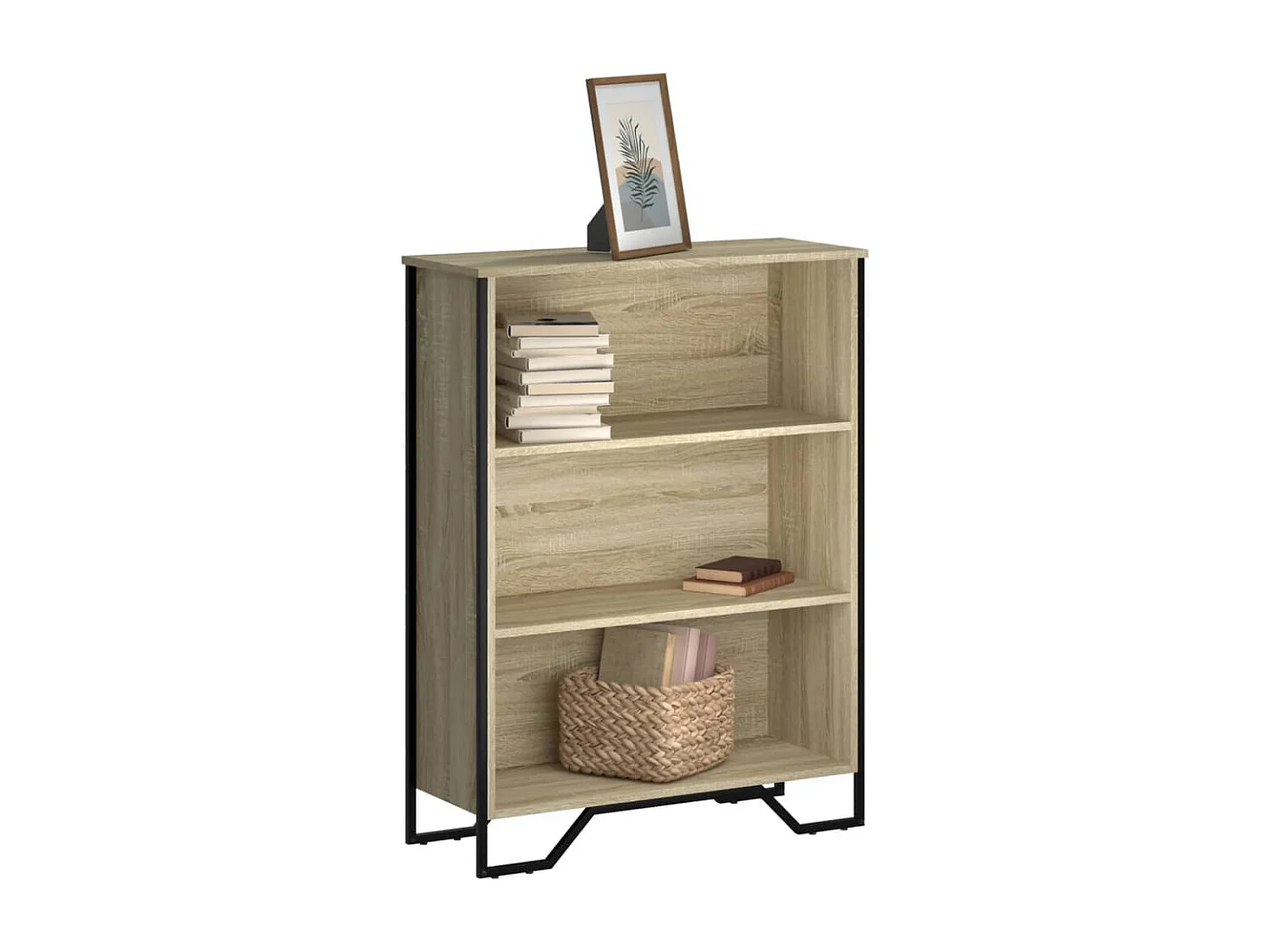 Bibliothèque | Etagère de rangement | Meuble de rangement chêne sonoma 80x31x106 cm bois d'ingénierie