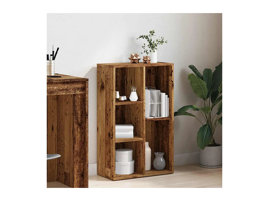 Libreria | Scaffale | Mobile di stoccaggio Legno Antico 50x25x80 cm in Legno Multistrato