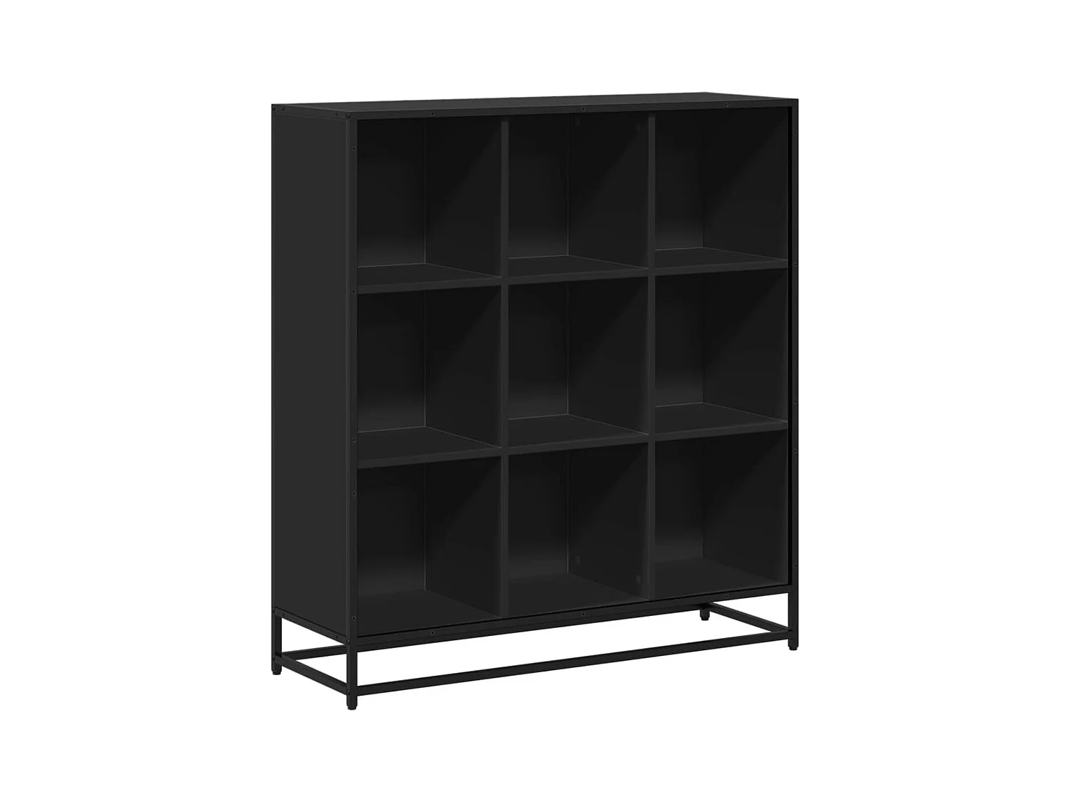 Libreria | Scaffale | Mobile di stoccaggio Nera 97,5x33x107,5 cm in Truciolato e Metallo
