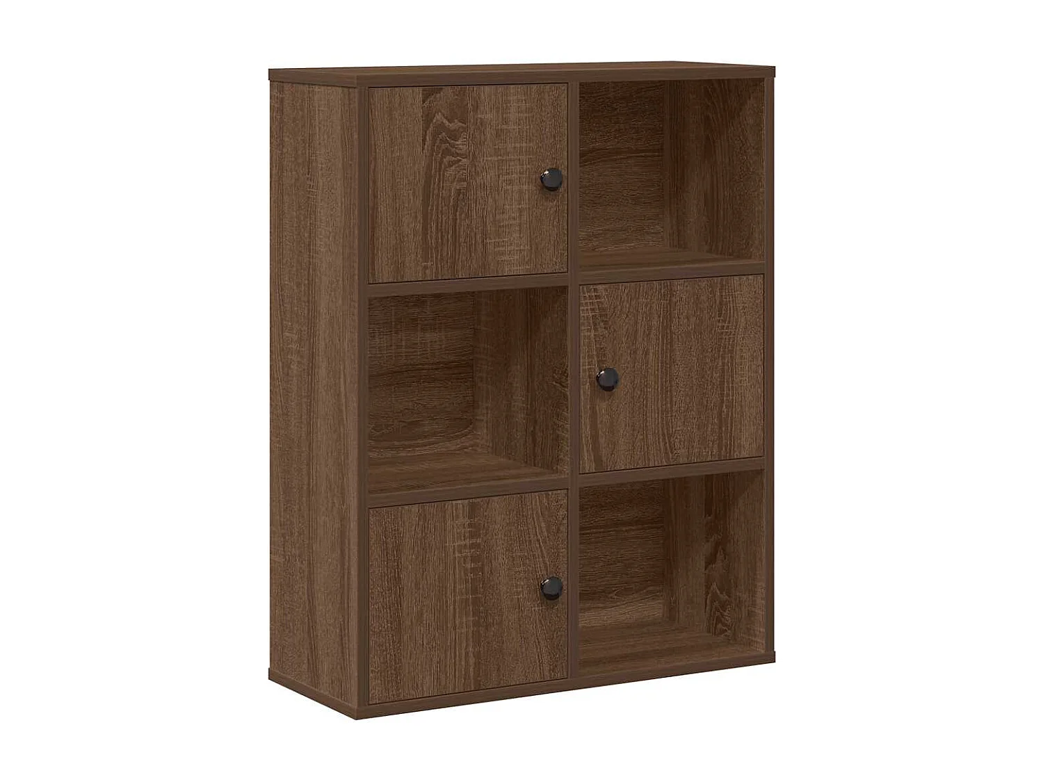 Libreria | Scaffale | Mobile di stoccaggio Rovere Marrone 60x24x76,5 cm in Legno Multistrato