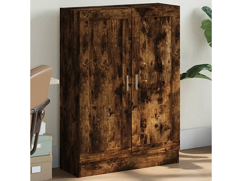 Bibliothèque | Etagère de rangement | Meuble de rangement chêne fumé 82,5x30,5x115 cm bois d'ingénierie