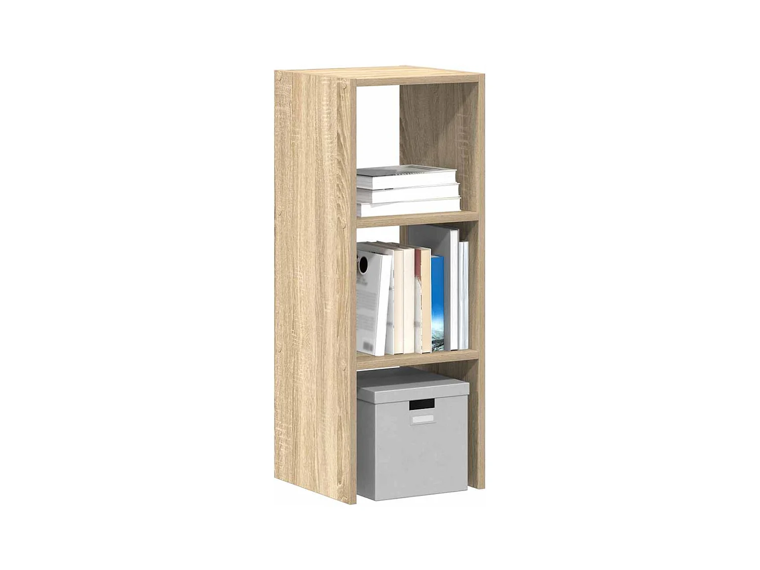 Bibliothèque | Etagère de rangement | Meuble de rangement empilable chêne sonoma 30x30x80 cm bois ingénierie