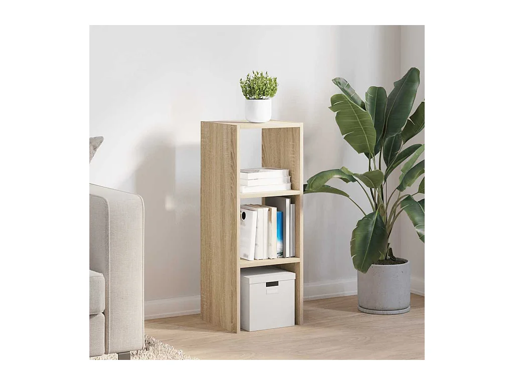 Bibliothèque | Etagère de rangement | Meuble de rangement empilable chêne sonoma 30x30x80 cm bois ingénierie