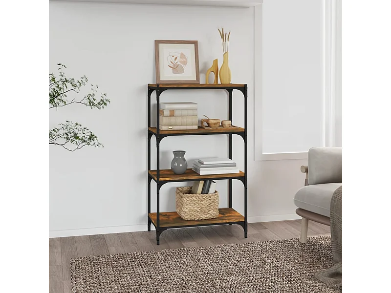 Bibliothèque | Etagère de rangement | Meuble de rangement Chêne fumé 60x33x100 cm Bois d'ingénierie