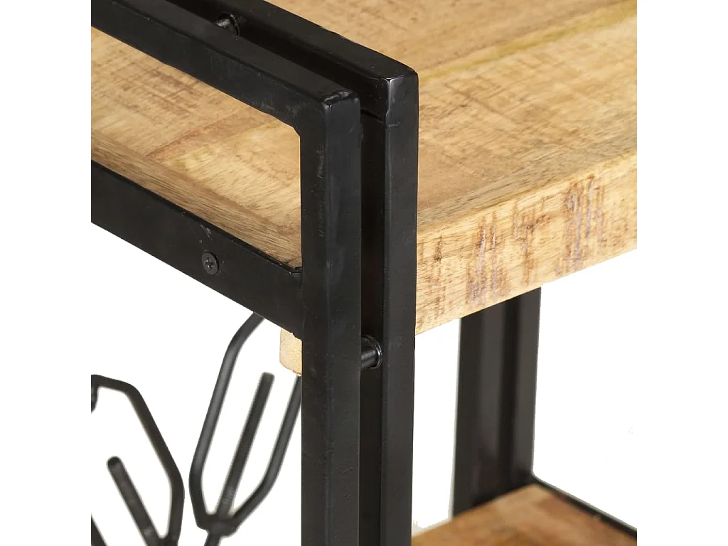 Libreria | Scaffale | Mobile di stoccaggio a 3 Ripiani 60x30x80 cm in Legno Massello di Mango