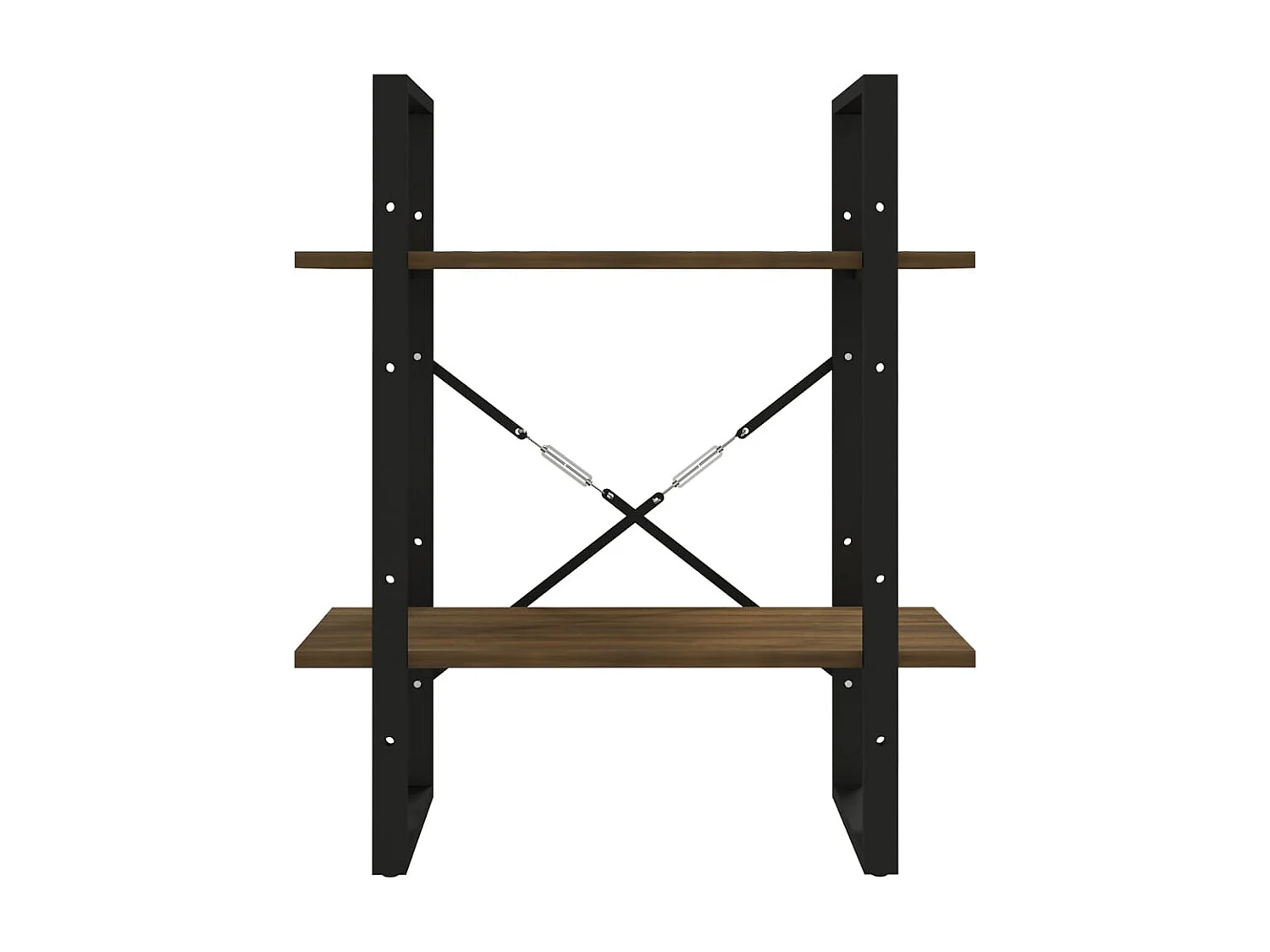 Bibliothèque | Etagère de rangement | Meuble de rangement 2 niveaux Chêne brun 60x30x70 cm Bois d'ingénierie