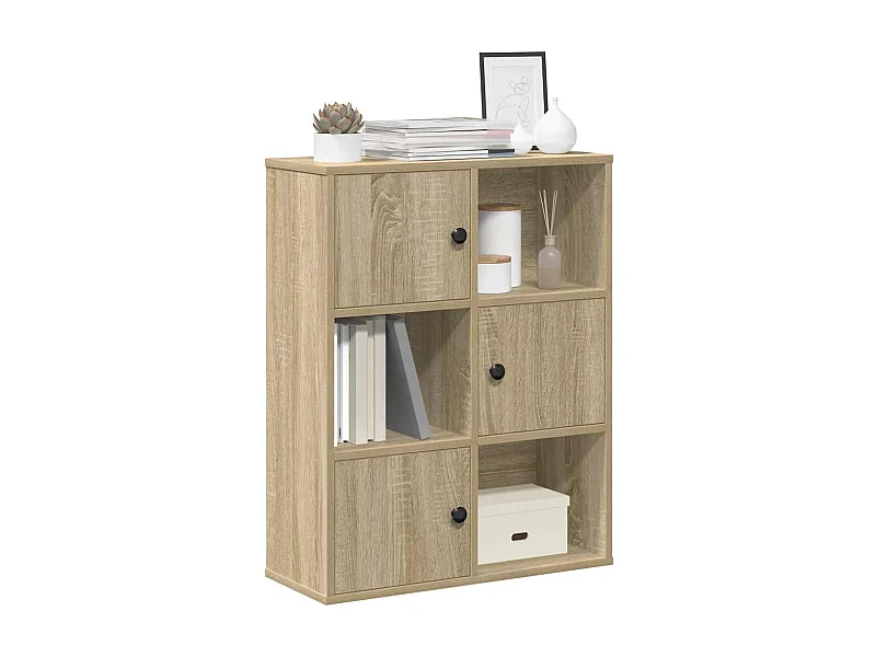 Libreria | Scaffale | Mobile di stoccaggio Rovere Sonoma 60x24x76,5 cm in Legno Multistrato