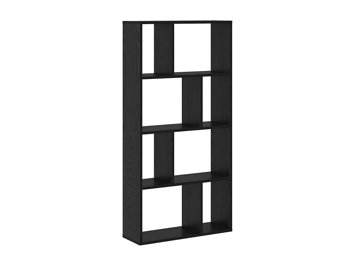 Libreria | Scaffale | Mobile di stoccaggio in rovere nero Rovere nero Legno ingegnerizzato Media