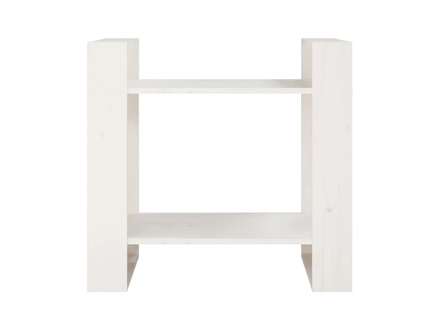 Libreria | Scaffale | Mobile di stoccaggio Divisorio Bianco 60x35x57 cm in Legno Massello di Pino