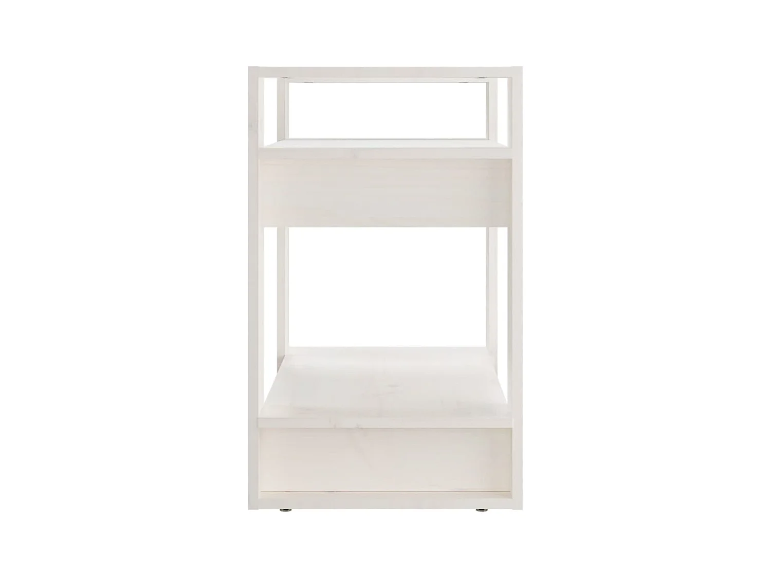 Libreria | Scaffale | Mobile di stoccaggio Divisorio Bianco 60x35x57 cm in Legno Massello di Pino