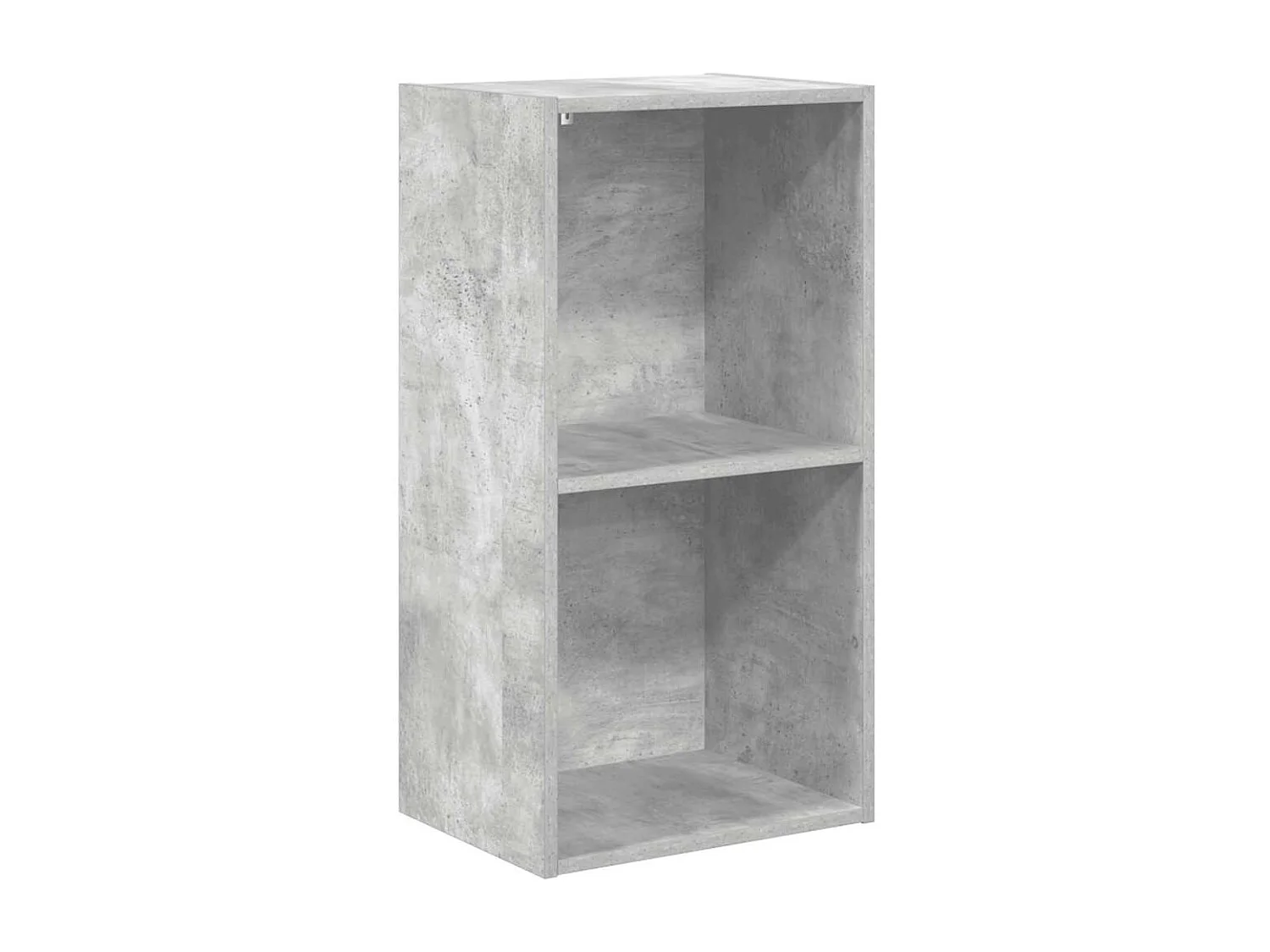 Bibliothèque | Etagère de rangement | Meuble de rangement à 2 niveaux gris béton bois d'ingénierie