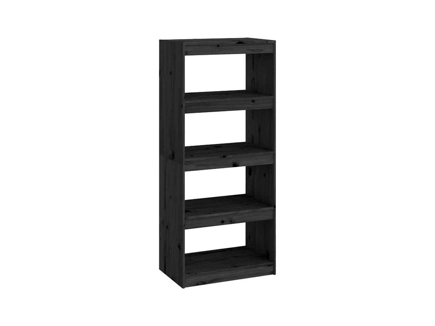 Bibliothèque | Etagère de rangement | Meuble de rangement Noir 60x30x135,5 cm Pin massif