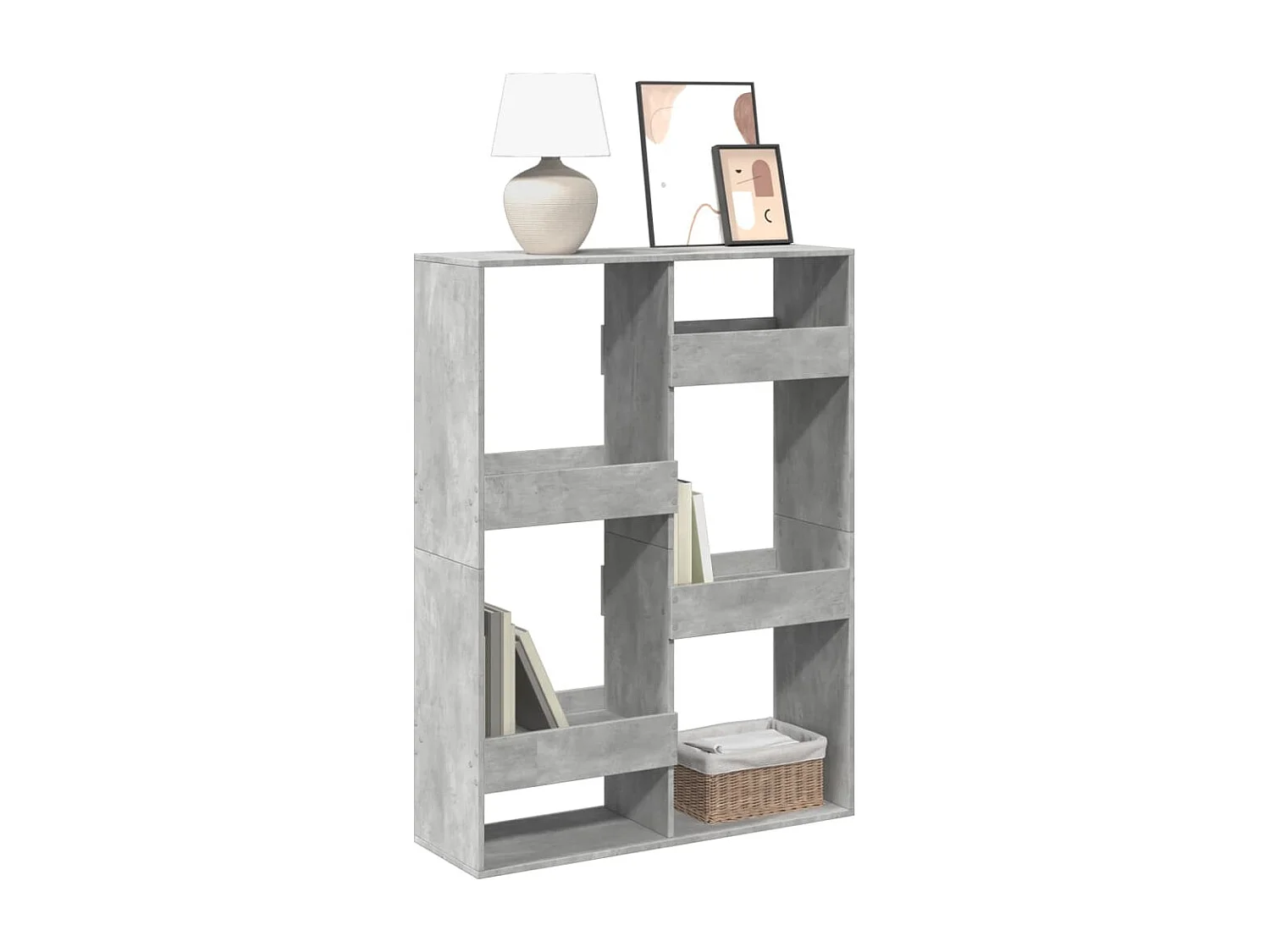 Bibliothèque | Etagère de rangement | Meuble de rangement gris béton 100x33x135 cm bois d'ingénierie