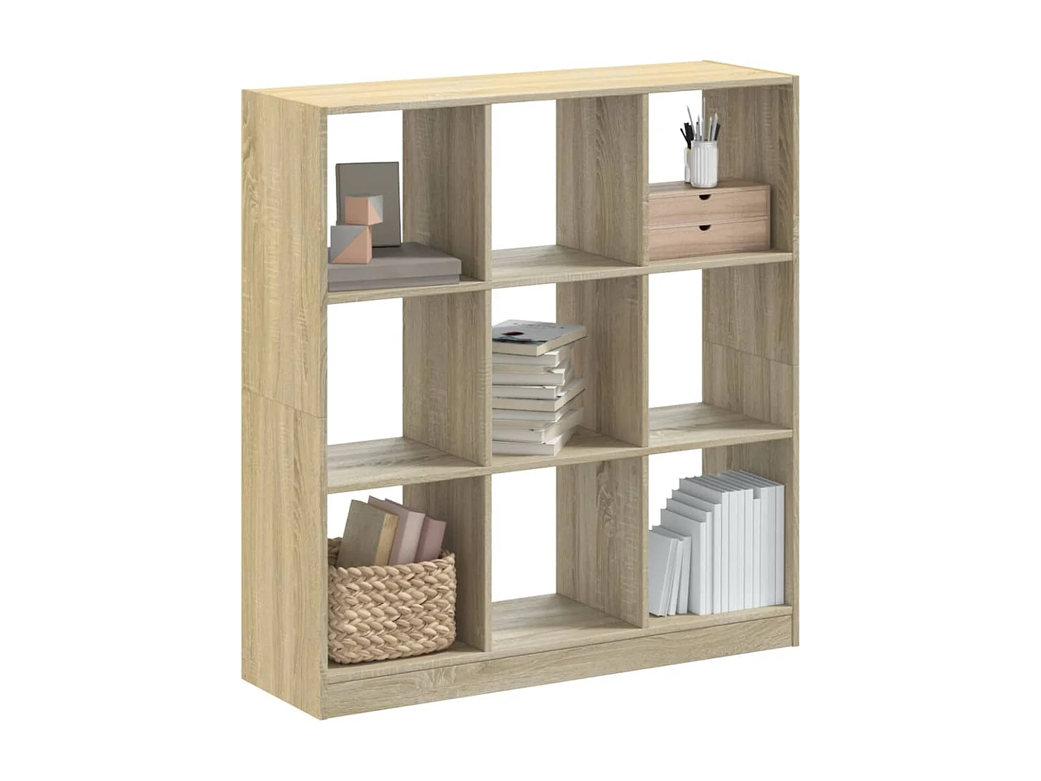 Bibliothèque | Etagère de rangement | Meuble de rangement chêne sonoma 102x32x108 cm bois d'ingénierie