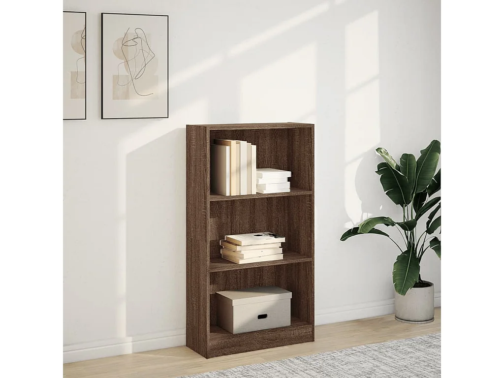 Libreria | Scaffale | Mobile di stoccaggio Rovere Marrone 60x24x109 cm in Legno Multistrato