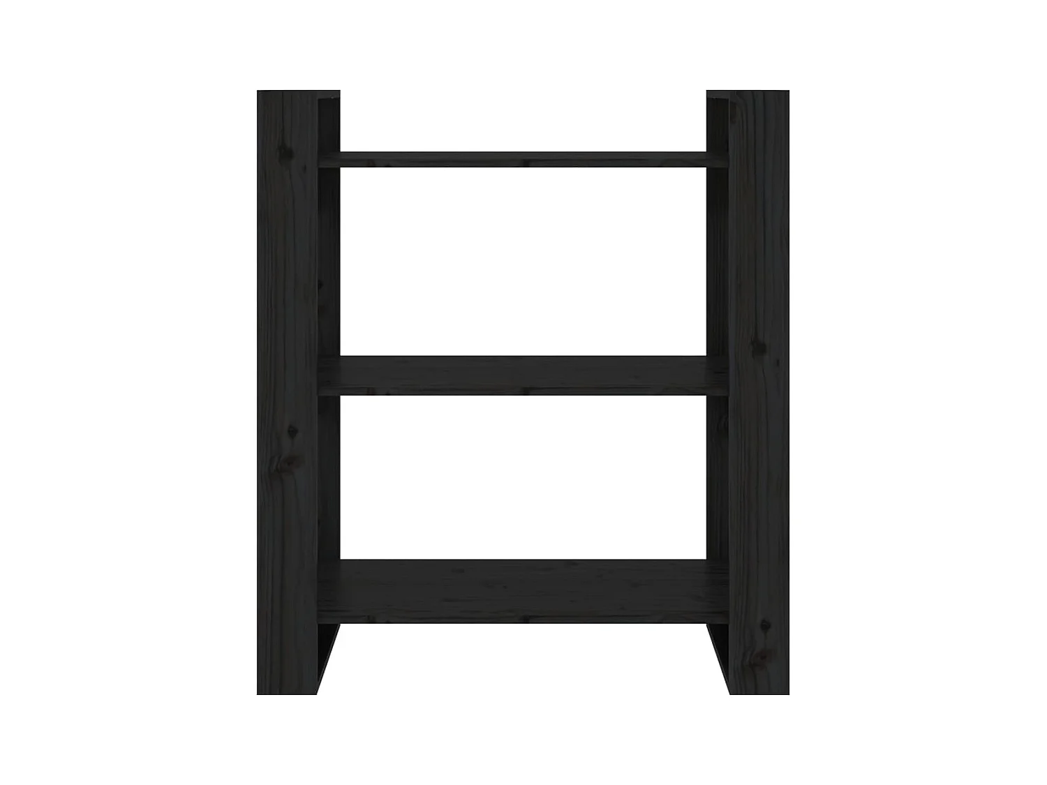 Bibliothèque | Etagère de rangement | Meuble de rangement Noir 80x35x91 cm Pin solide