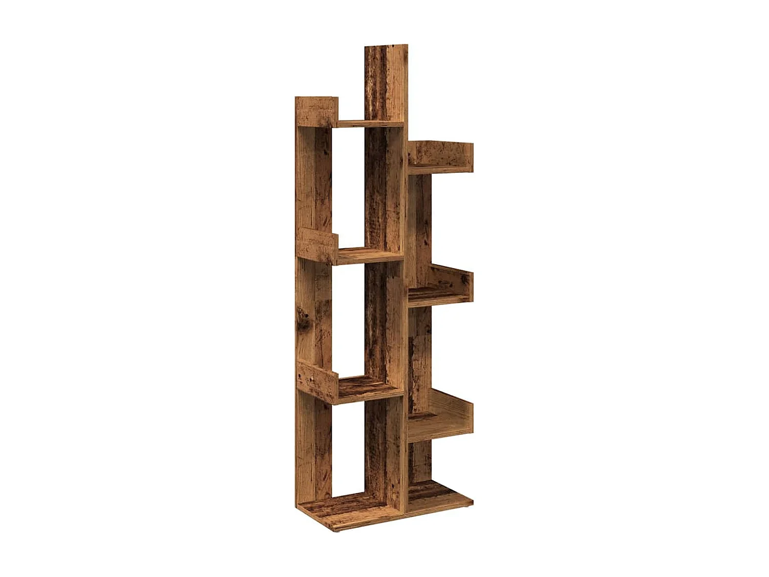 Libreria | Scaffale | Mobile di stoccaggio Legno Antico 48x25,5x140 cm in Legno Multistrato