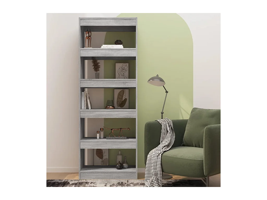 Bibliothèque | Etagère de rangement | Meuble de rangement Sonoma gris Bois d'ingénierie